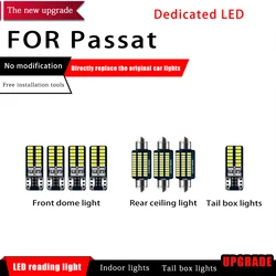 Ensemble de 8 lampes de lecture LED pour intérieur de voiture, pour VW/Volkswagen Passat 12V, Kit d'ampoules pour intérieur de coffre, Canbus 