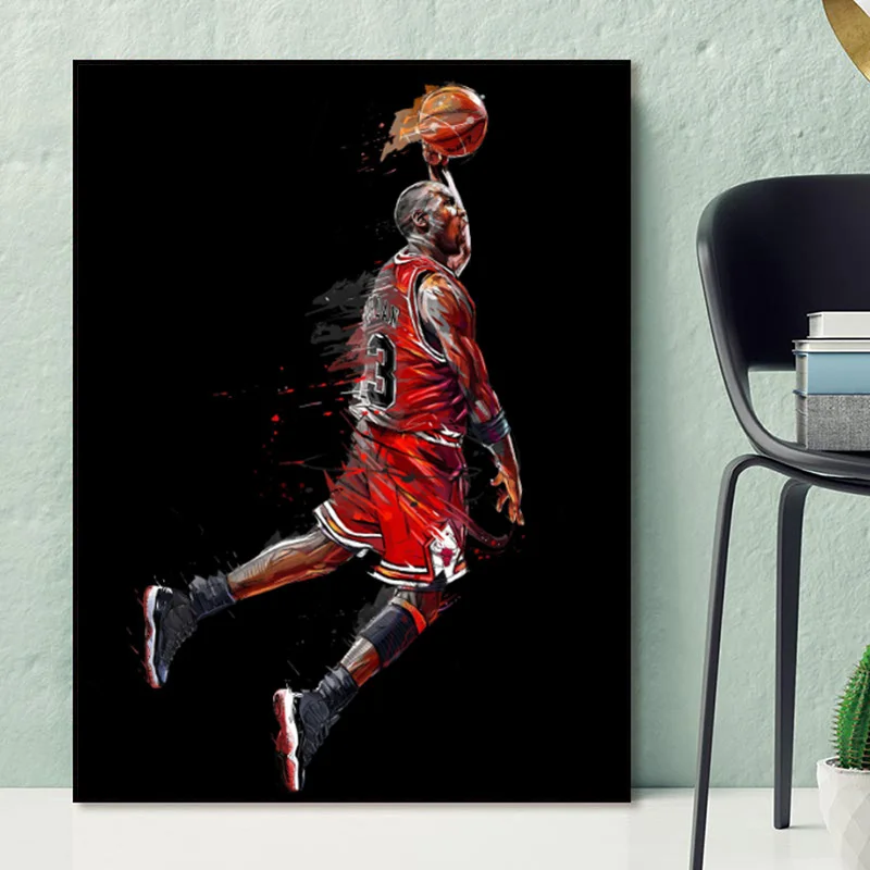Современный постер в виде баскетбольной звезды искусство Картина на холсте