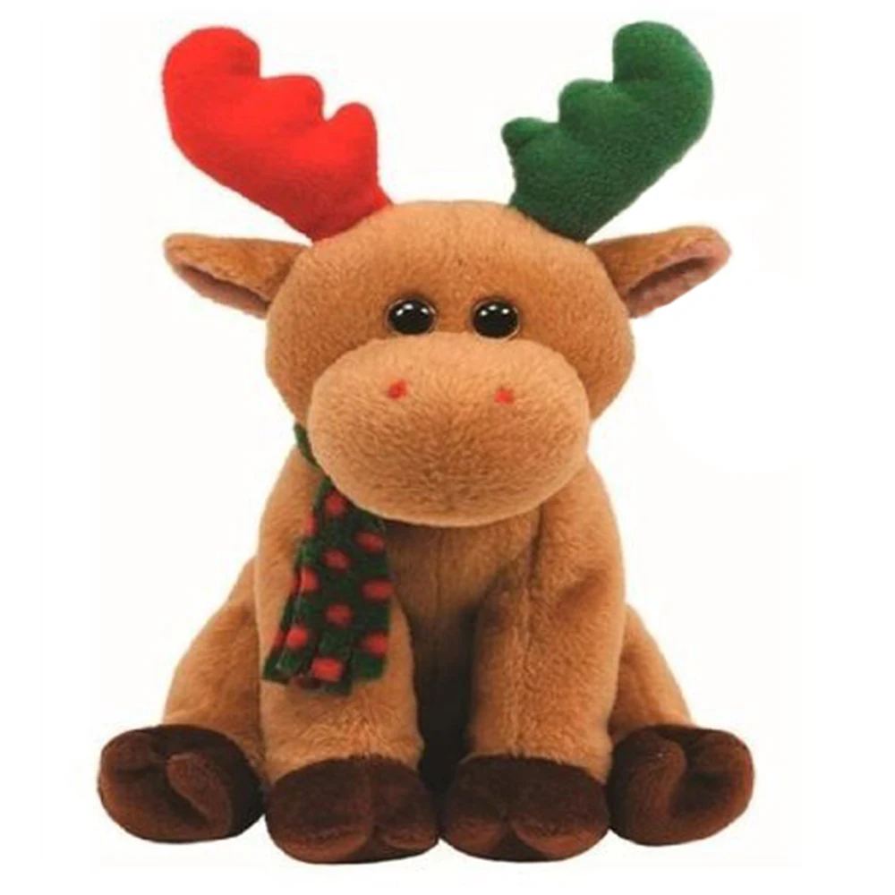 

Pyoopeo Ty Beanie Babies 10" 25cm Harold the Moose Plush Medium Stuffed Animal Elk Collection Doll Toy