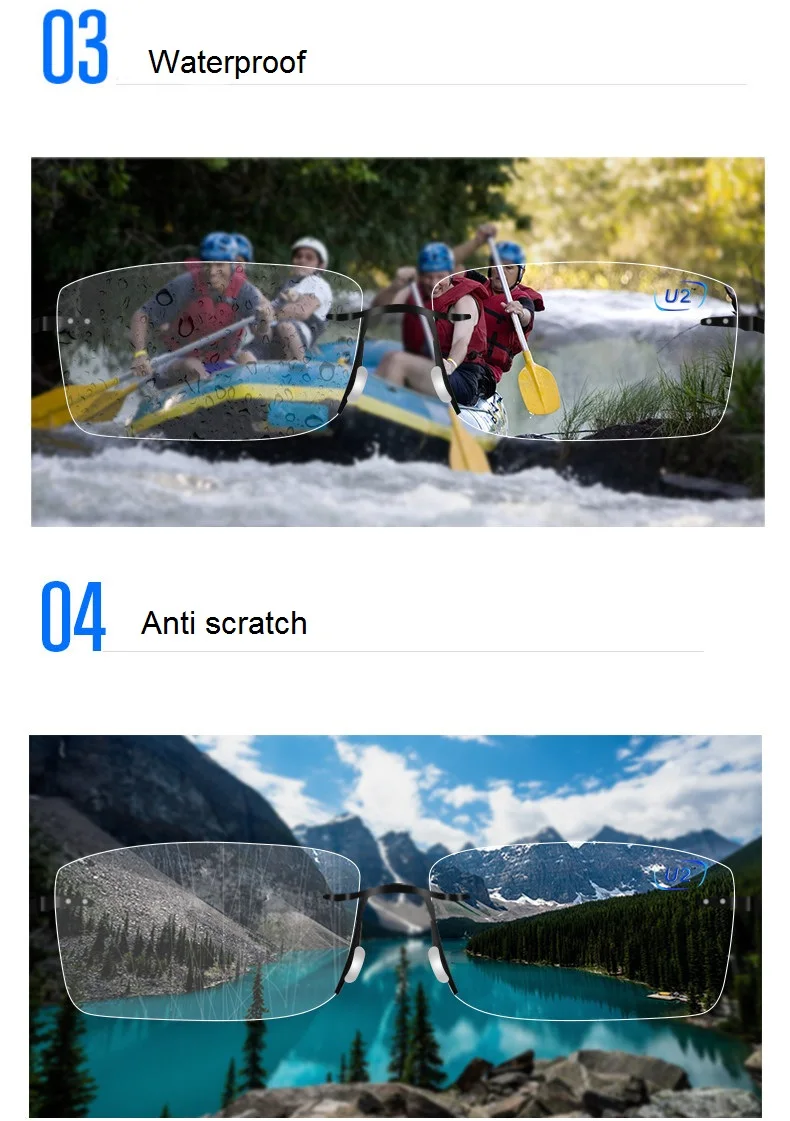 1,56/1,61/1,67 индекс прогрессивная+ фотохромная линза анти синие легкие линзы мультифокальный переход UV400 против царапин смола