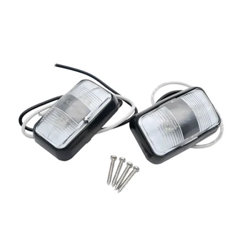 

2Pcs 2.3Inch Amber/Red Led Piranha Side Marker Fender Light 2 Diodes Clearance Lens With Bracket For Trailer Truck Lorry Pickup