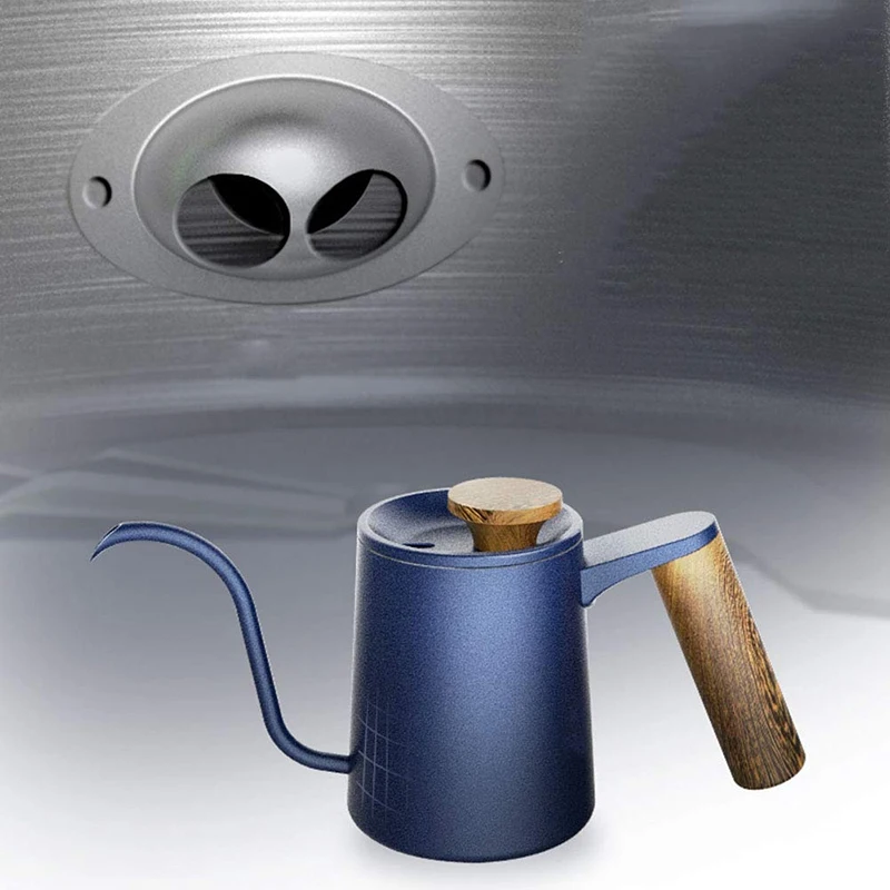 ABSS-350Ml кофейник чайник гусиная шея чайник длинный узкий носик кофеварка с деревянной ручкой