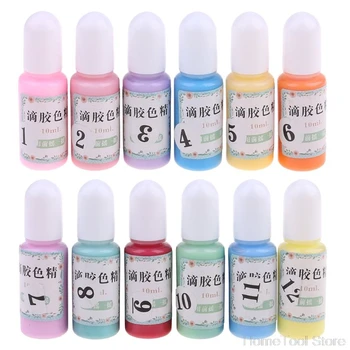 

12 Bottles Liquid Macaron Candy Color Resin Pigment Dye Resin Epoxy Jewelry DIY