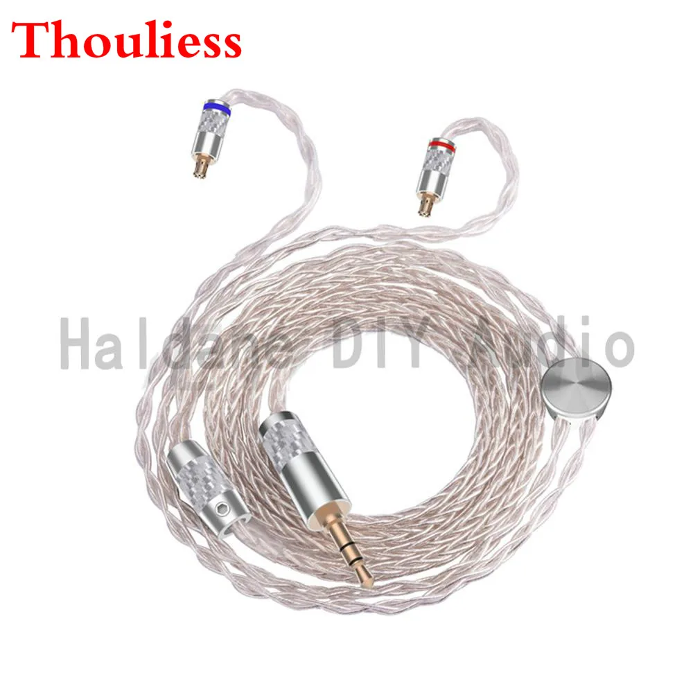 

Thouliess HiFi 3.5/2.5/4.4 Balanced Soft 1.2m 7nOCC Silver plated Headphone Upgrade Cable A2DC For CKR100 CKR90 CKS1100 LS50 E70