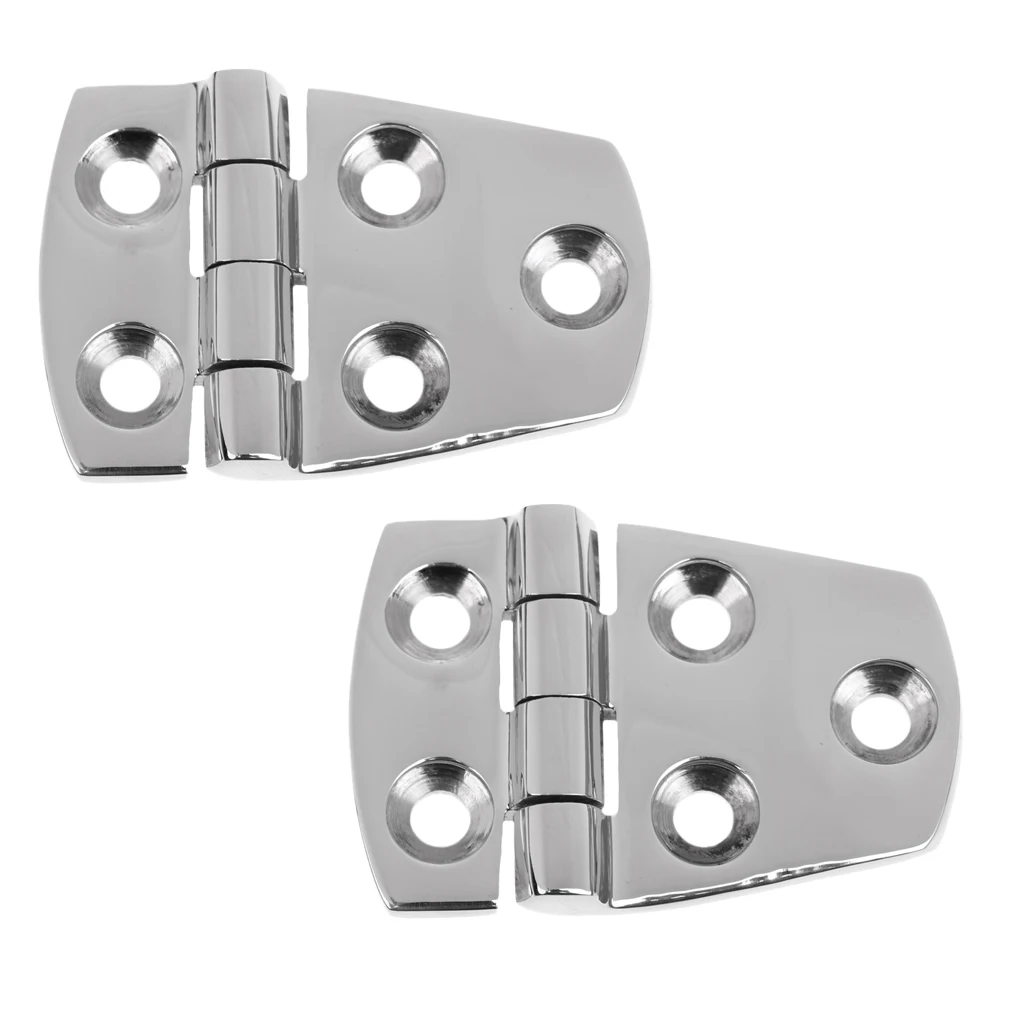2pcs 57 X 38mm Boat Door Cabin Strap Hinge - Heavy Duty 316 Stainless Steel