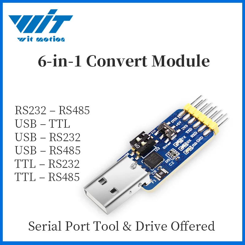 WitMotion UART преобразователь USB в TTL RS485 RS232 и к CP2102 3 & 5v Входной последовательный
