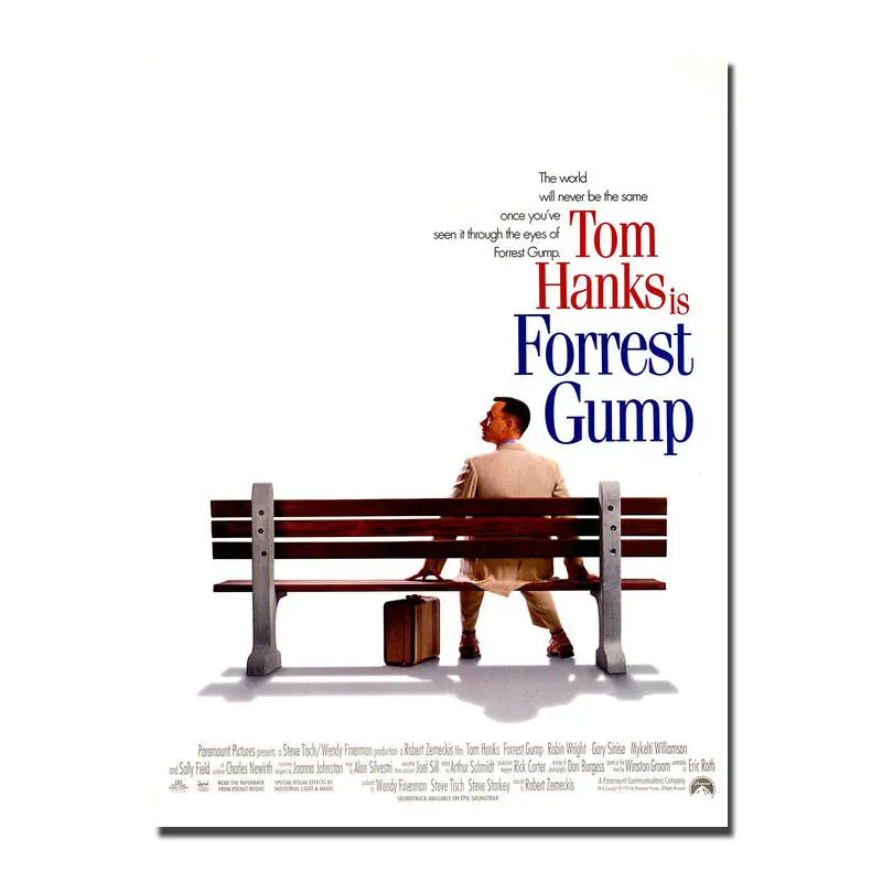 

FORREST GUMP Movie Wall Sticker Silk Poster Art Light Canvas Home Decoration