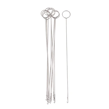 

10Pcs Portable Metal Loop Turner Hook With Latch For Fabric Tubes Binding