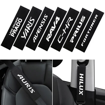 

Car Styling Auto Seat Belt Cover Case For Toyota avensis auris hilux yaris fortuner RAV4 prius c-hr Prado verso Car Accessories