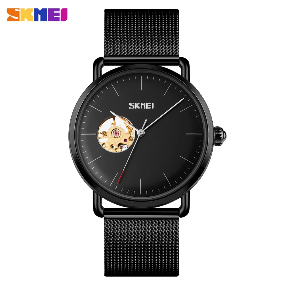 

SKMEI Fashion Quartz Men's Watch Luxury Brand Automatic Mechanical Male Clock Waterproof Mesh Belt Wristwatch Reloj Hombre