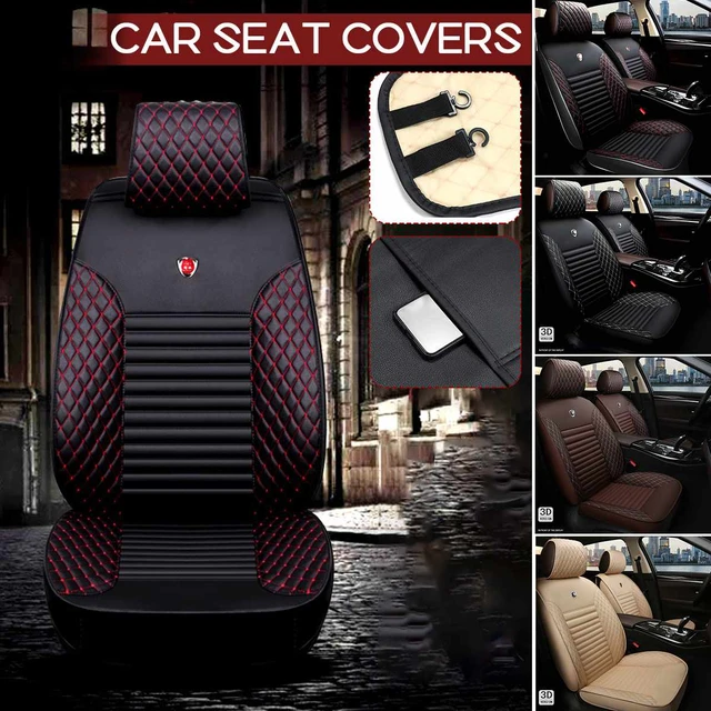 Ensemble complet de housses de siège de voiture en cuir, rouge, respirant,  intérieur automatique, 4 saisons, modèles 3 Y, 5 places, accessoires,  nouveaux styles - AliExpress
