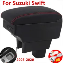 مسند ذراع لسوزوكي سويفت ، صندوق مسند ذراع وحدة التحكم المركزية مع USB 2005-2020 2006 2007 2009 2010 2011 2012 2014 2016 2018