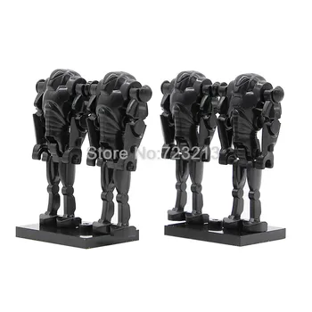 

4pcs/lot Black Super Battle Droid Model Set Building Blocks kits Brick Toys for Children C014 Movie Theme