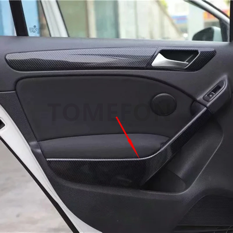 TOMEFON для Volkswagen Golf 6 MK6 2010 2011 2012 Автомобильная внутренняя дверная ручка, декоративная панель, отделка, аксессуары для интерьера ABS