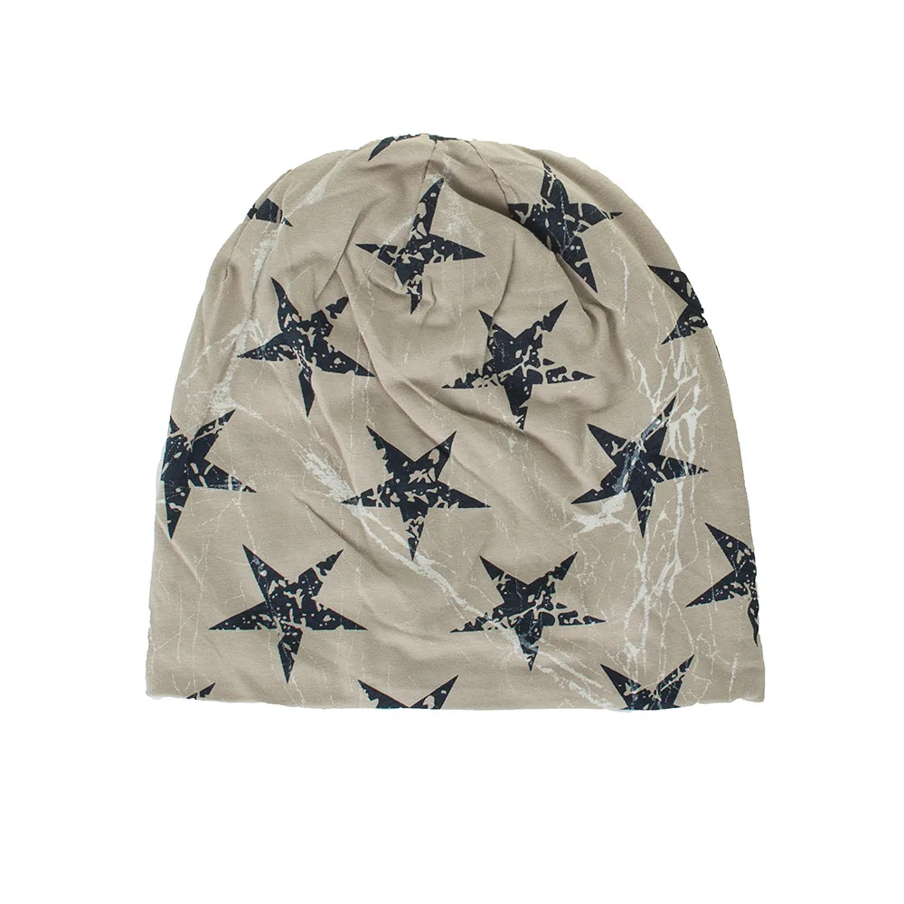 Осень Зима молния пятиконечная звезда двойные тонкие шапки Skullies Beanies Головные