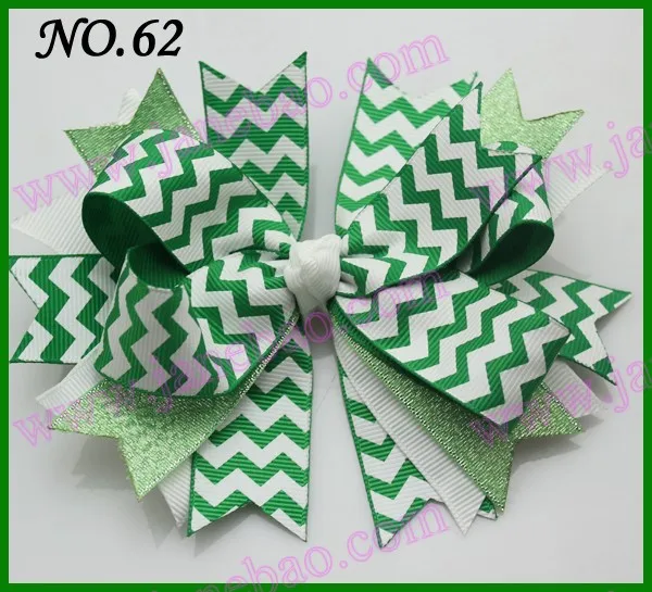 500 шт 4,5 ''шеврон волосы банты девушки банты из бутика фанки слоистых Hairbows бутик фанки лук