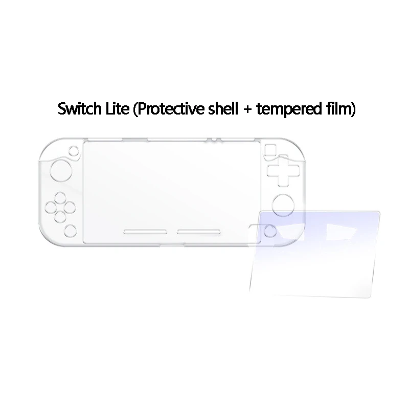С украшением в виде кристаллов чехол для nintendo Switch Lite Прозрачный жесткий чехол из поликарбоната с изображением защитные крышки Для nintendo switch NS мини Экран закаленное Стекло пленка