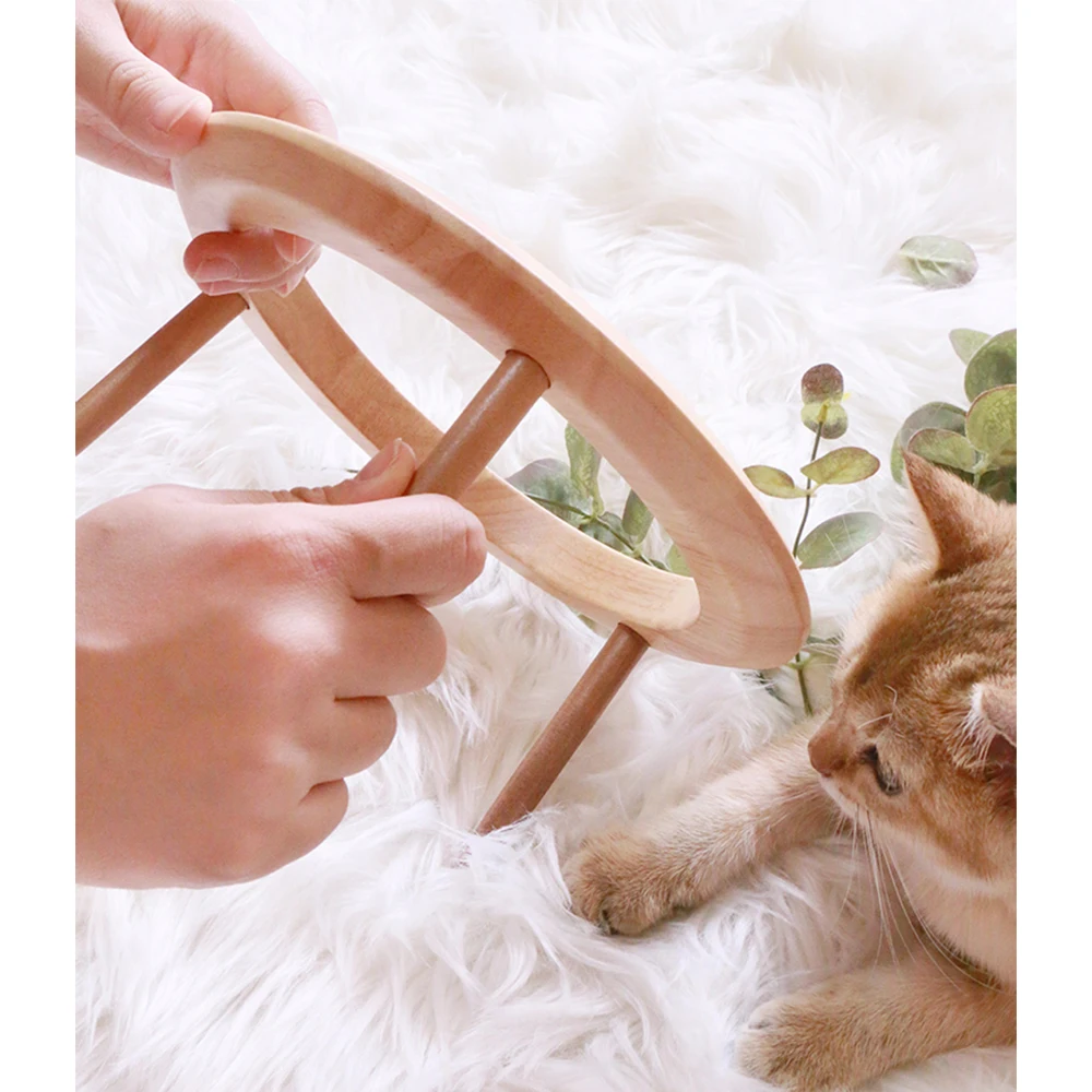 Керамический Регулируемый повышенный поднятый миска для домашних животных с деревянной подставкой для кошек и собак без разлива кормушка для домашних животных(3 установки