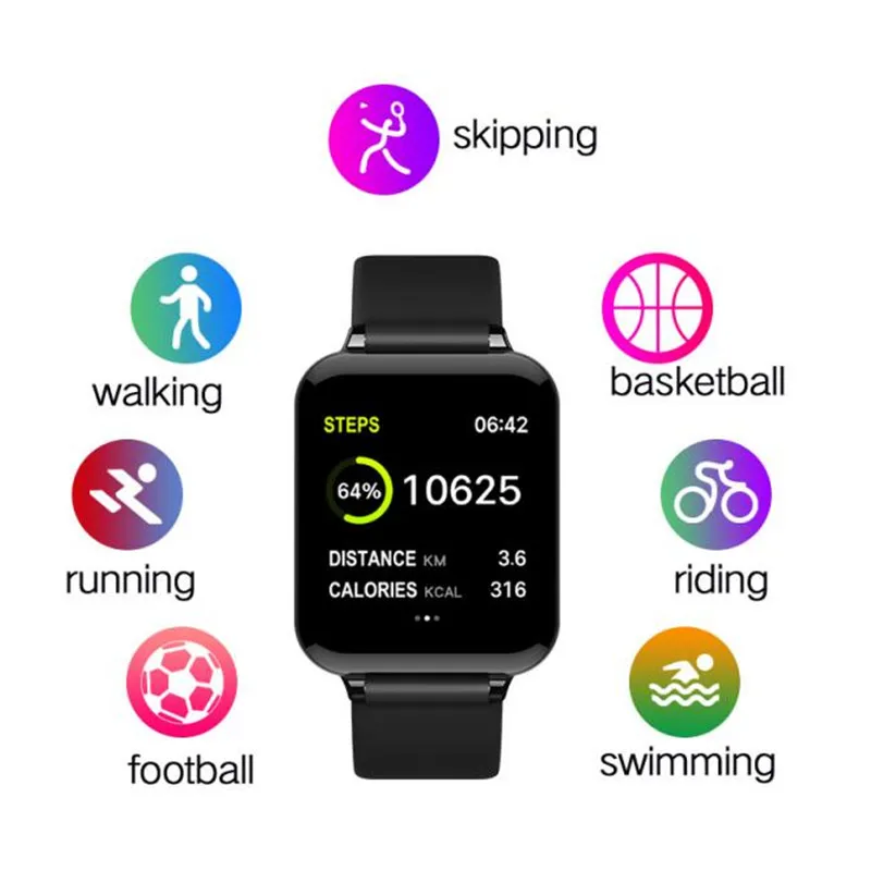 GOLDENSPIKE B57 для женщин и мужчин Смарт-часы IP67 водонепроницаемые спортивные Смарт-часы монитор сердечного ритма кислород крови для Apple IOS IWO 8 часы