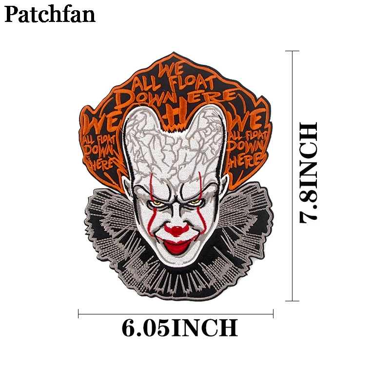 Patchfan Stephen King's IT аппликационные заплатки Сделай Сам Железный На para джинсовая сумка рубашка одежда наклейки в стиле панк вышитые значки A2337