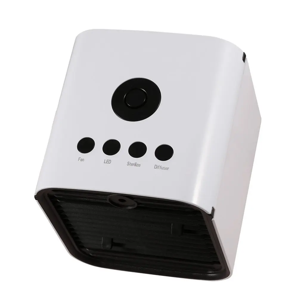 USB Powered Portable Convenient Fashion Desktop Air Conditioner Cooler Water Cooling Mini Spray Negative Ion Cooling Fan