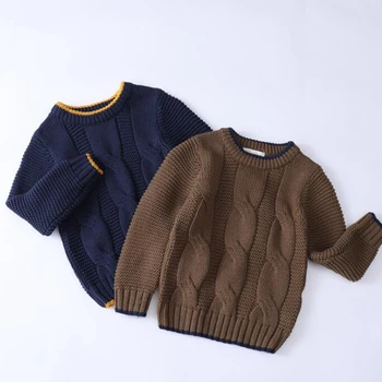 

4-10 Yrs Autumn Baby Girls Boys Pullover Sweater O-Neck Long-Sleeve Fashion Sweaters Children Clothes Kids Knitting Coats