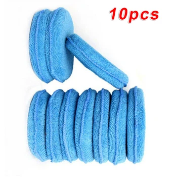 

Blue Polishing Pads Microfiber Sponge Replacement Set Parts Auto 10Pcs