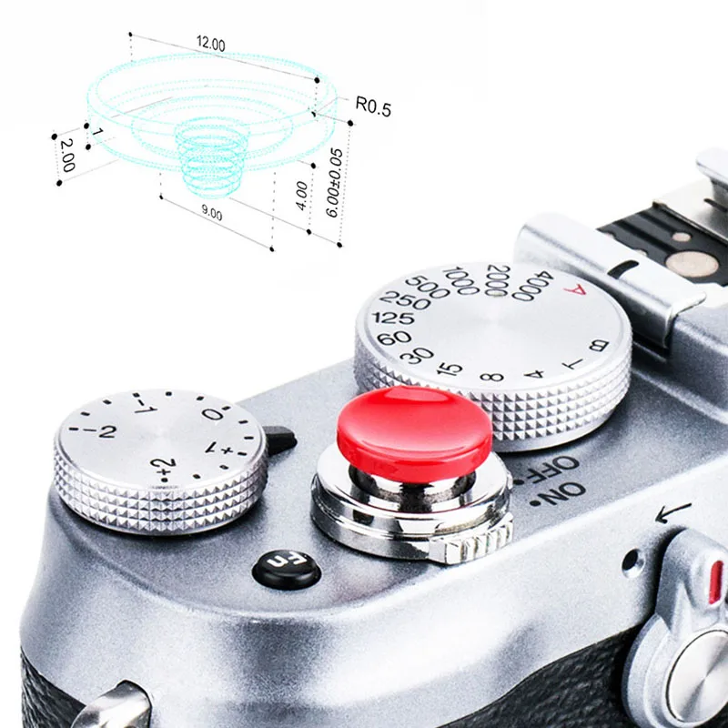 Concave Surface Metal Camera Shutter Release Button Leica/Canon/Nikon/Minolta/Fujifilm
