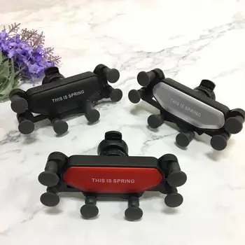 

Non-Slip Automatic Grip Car Phone Holder Stand Vent Gravity Bracket Silver Red Black TPU ABS Phone Holder