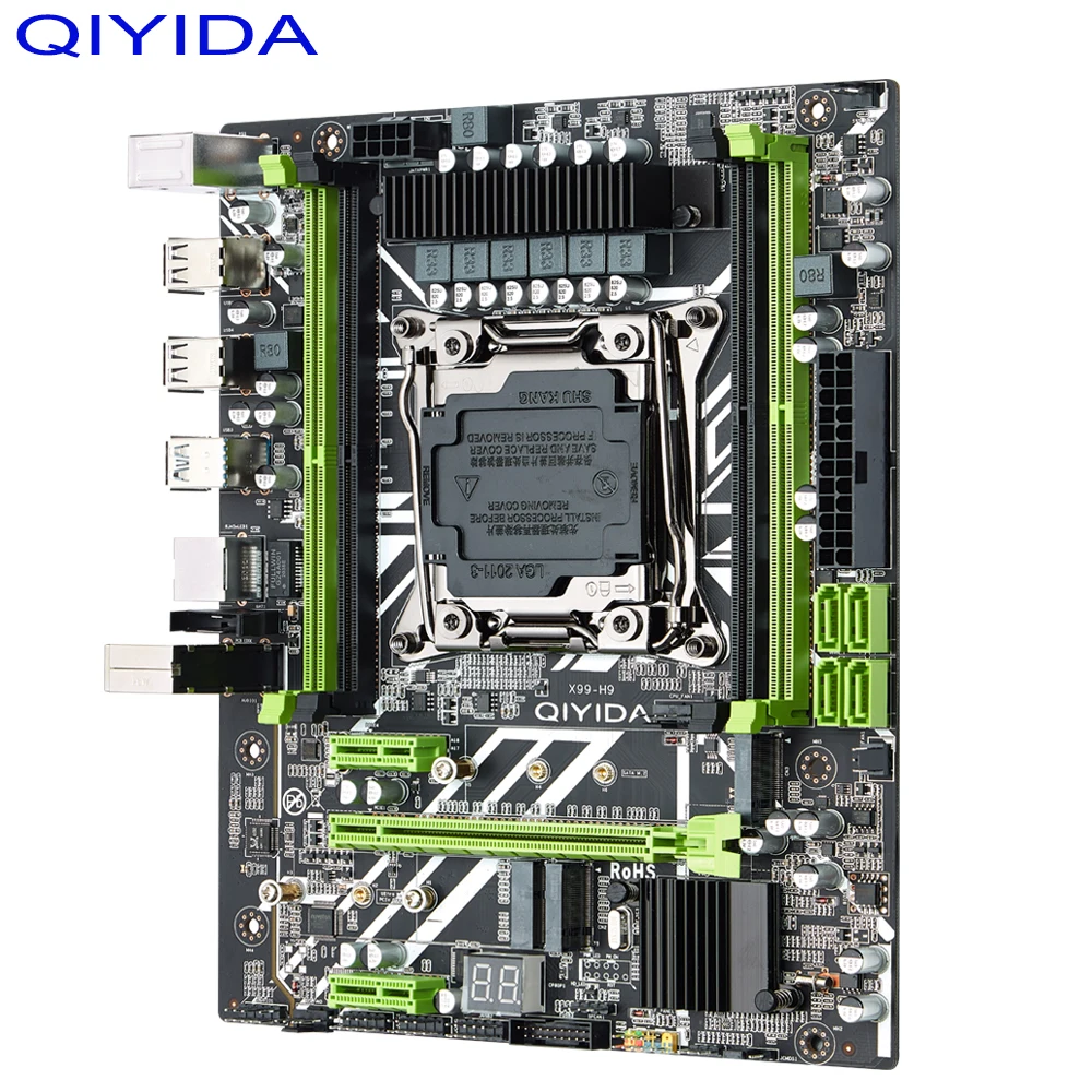Qiyida Новый X99 материнская плата с XEON E5 2620 V3 памяти комбо комплект NVME USB3.0 MATX