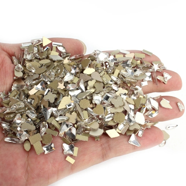 Mix Shapes  Nail Crystal Diamond Stone Strass AB Glass Rhinestones For 3D Nails Art Decorations square eye shape