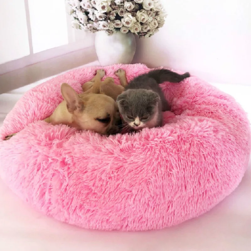 Купить супермягкая кровать для кошек и собак маленьких зимняя теплая