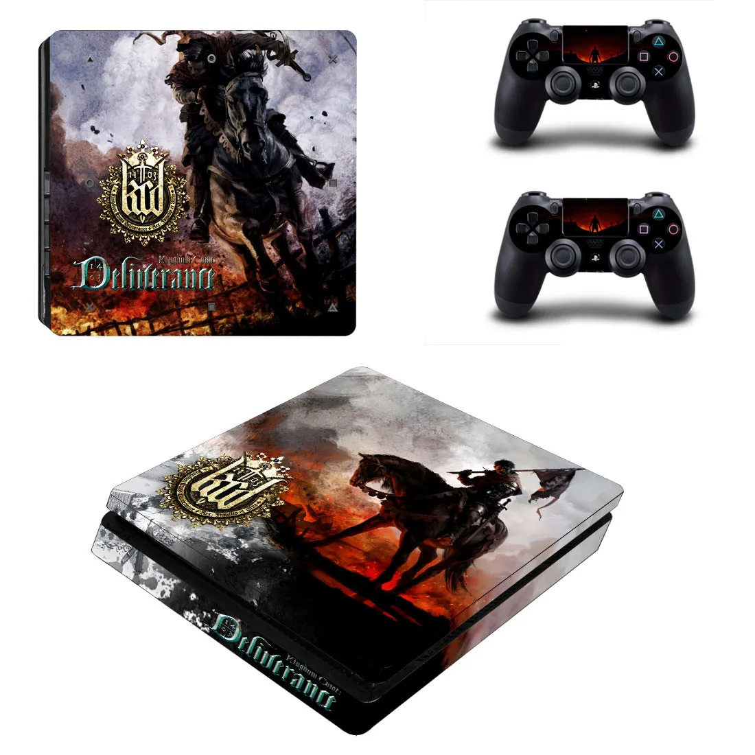 Kingdom Come: Deliverance PS4 тонкие наклейки Play station 4 тонкие виниловые наклейки на кожу для playstation 4 тонкая консоль и контроллер