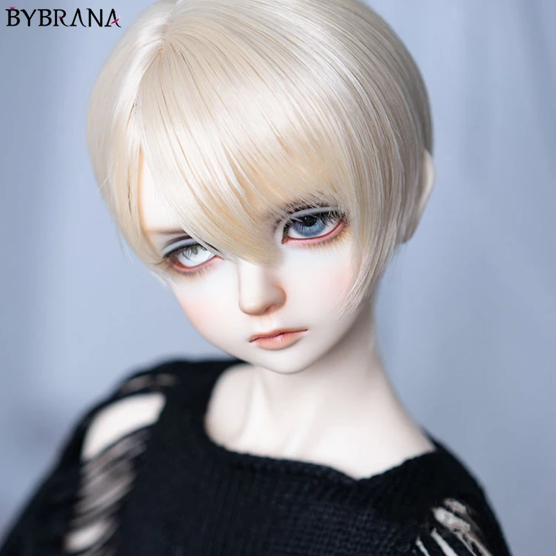Bybrana Bjd парик 1/3 1/4 Sd кукла короткие волосы мальчик косая челка сбоку парики |