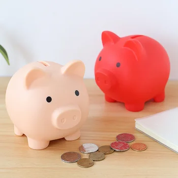 

Kids Money Saving Piggy Bank Children Toys Cartoon Pig Shaped Money Boxes Birthday Gift Home Decor Coins Storage Box 1pc