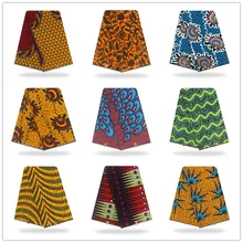 Африканская батик, восковая ткань, пагне, воск, Анкара, восковая ткань, Африканский воск, принты золотого цвета, тонкая ткань, 6 ярдов, для шитья свадебного платья