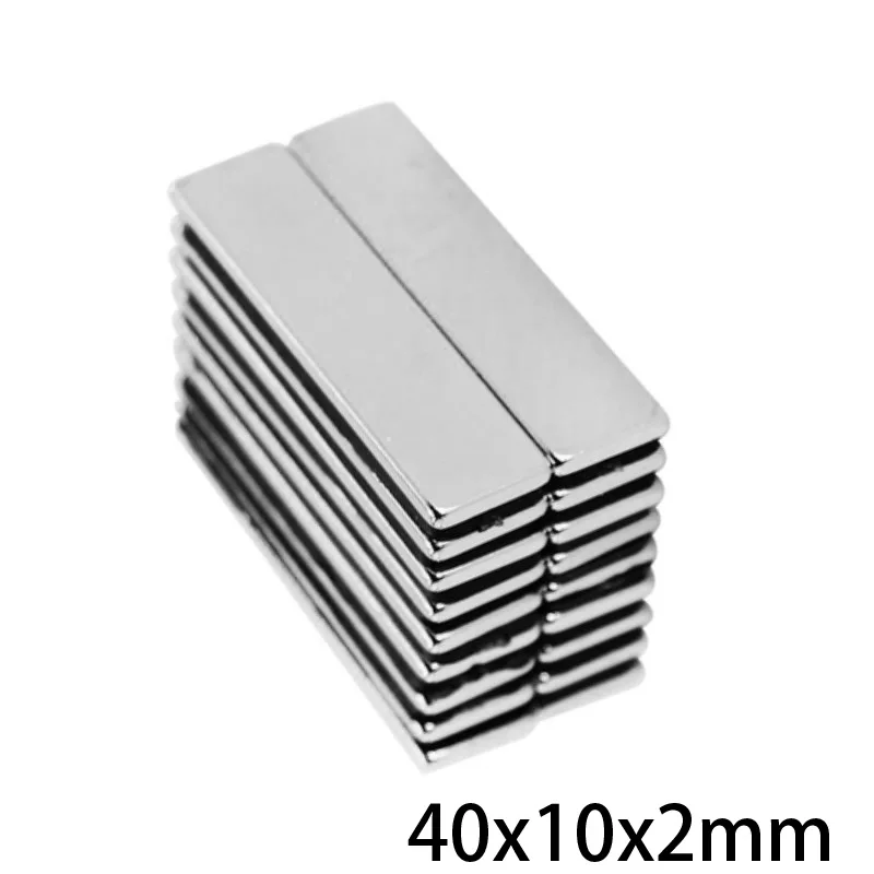 10~ 200 шт 40x10x2 Супер Прочные для простыней редкоземельный магнит толщина 2 мм блок прямоугольные неодимовые магниты N35 40x10x2 мм 40*10*2
