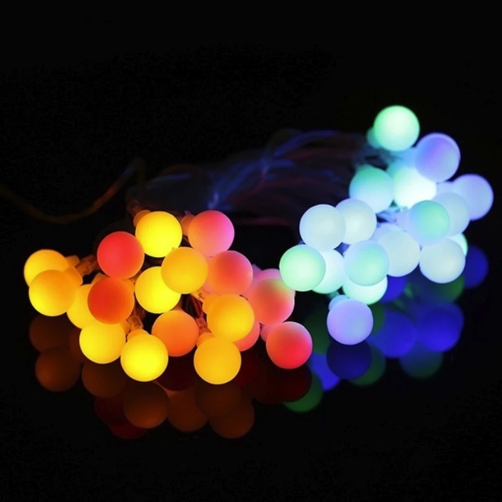 80LED прочная сказочная гирлянда, праздничная Романтическая Свадебная гирлянда, светильник для сада, супер яркий круглый шар, Рождественский Декор