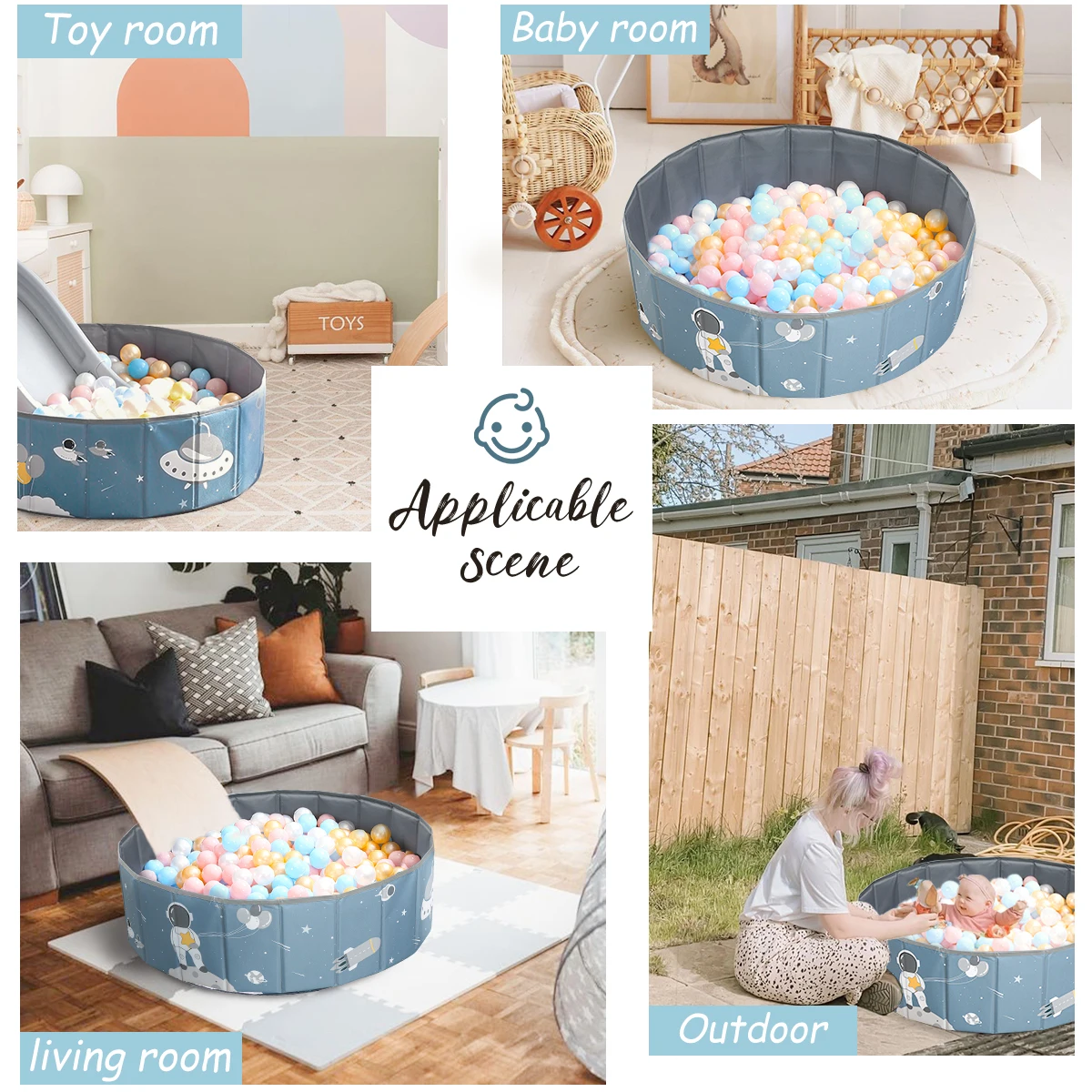 Portable Baby Playground Playpen for Children Large Kids Tent Ball Pool Bebe Ocean Balls Pit Baby Park Camping Dry Pool 5