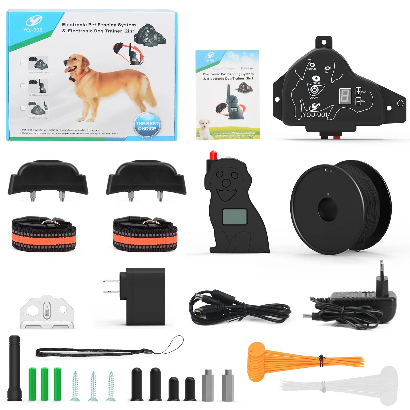 Hond Fence Shock Trillingen Geluid Met Hond Afstandsbediening Voor Tot Grote Honden Halsbanden Fencing System|Training Leashes| - AliExpress