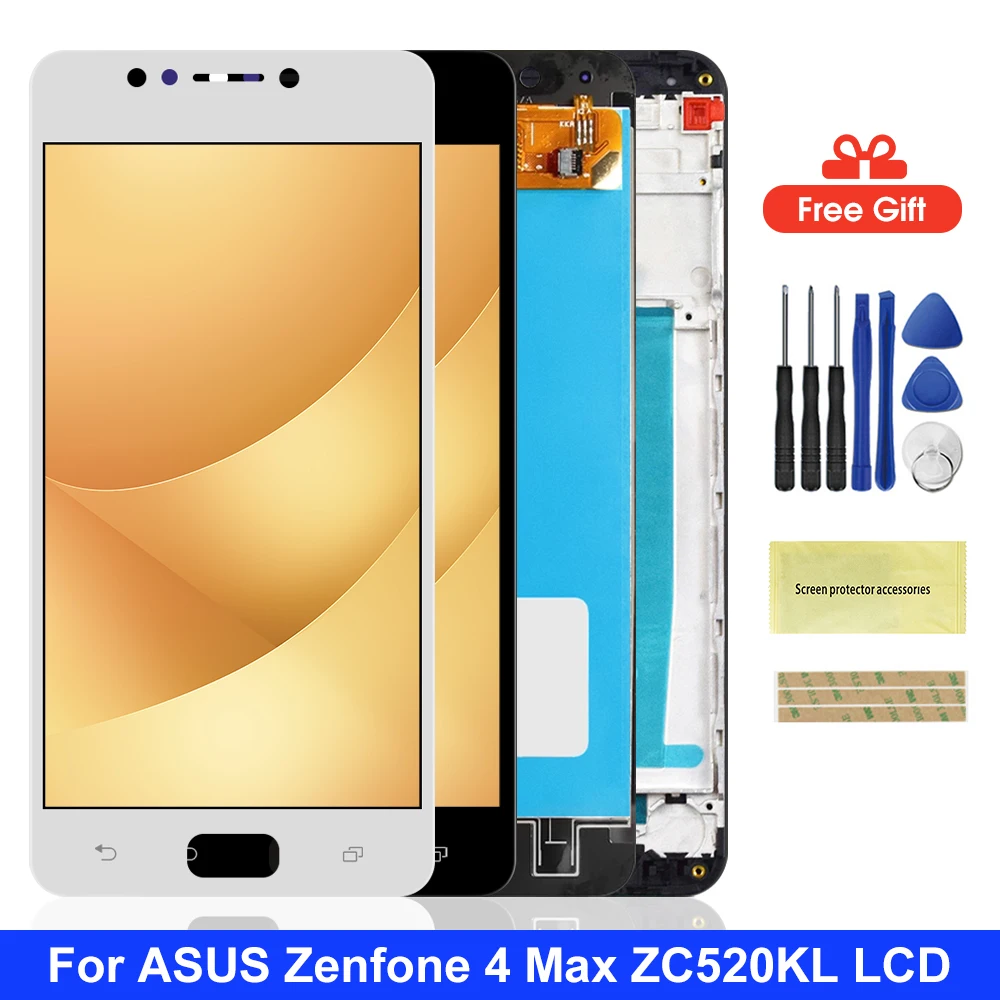 ЖК-дисплей 5 2 дюйма для Asus ZenFone 4 MAX ZC520KL X00HD сменный сенсорный экран с дигитайзером |