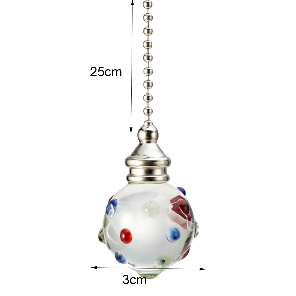 Прозрачный стеклянный подвесной вытяжной цепной удлинитель с шариковой ручкой, домашний декор с разъемом, стильный ослепительный