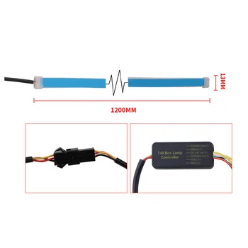

Tailgate Strip Light Turn Signal Flow Type 6000K 4 Color DC 12V Waterproof