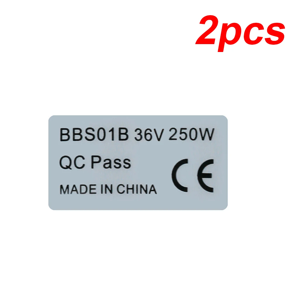 

2pcs Anti Scratch Polyester Label Stickers For BAFANG BBS01B/BBS02B 36V/48V 250W/750W Silver Attachment Removable