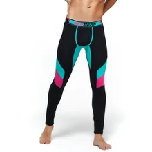 Мужское термобелье контрастных цветов, Мужские Термо-брюки, хлопок, сексуальные, для фитнеса, теплые леггинсы, зимняя одежда, колготки