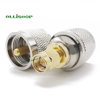 

1Pcs UHF SO239 PL-259 Plug to SMA Plug Coax Jack Connector UHF Male to SMA Male RF Coaxial Adapter