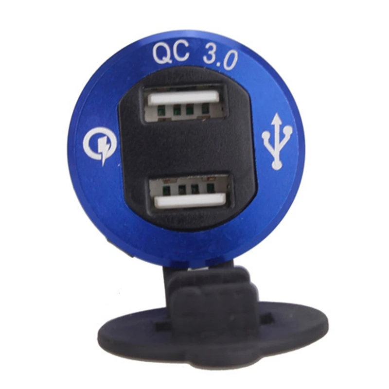 12/24V Автомобильный Разветвитель Прикуривателя с двумя портами USB QC 3,0 Зарядное устройство розетки 36W