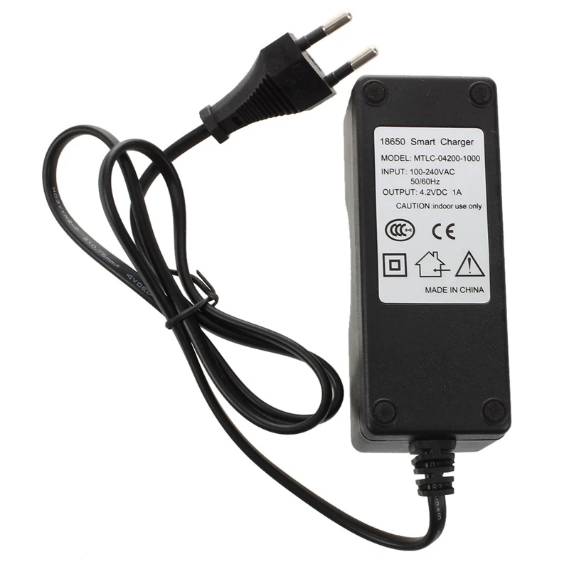 New 18650 3.7V rechargeable Li-ion battery AC charger EU | Электроника