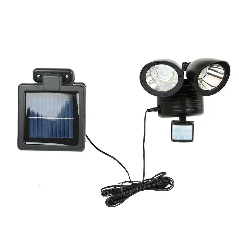 22 Led Dual Security Detector Solar Spot Light Motion Sensor Outdoor Floodlight Black | Лампы и освещение