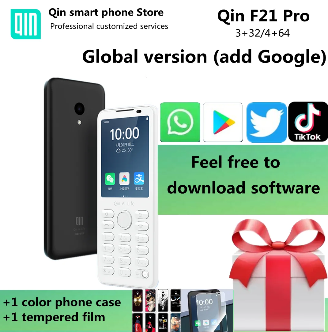 Add Google Play Store Global Version Qin F21 Pro Android 11 TouchScreen 4G Smart Mobile Phone 3g android phones